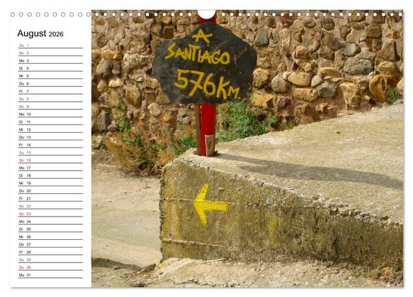 Produktbild: Jakobsweg - Camino Frances (Wandkalender 2026 DIN A3 quer), CALVENDO Monatskalender
