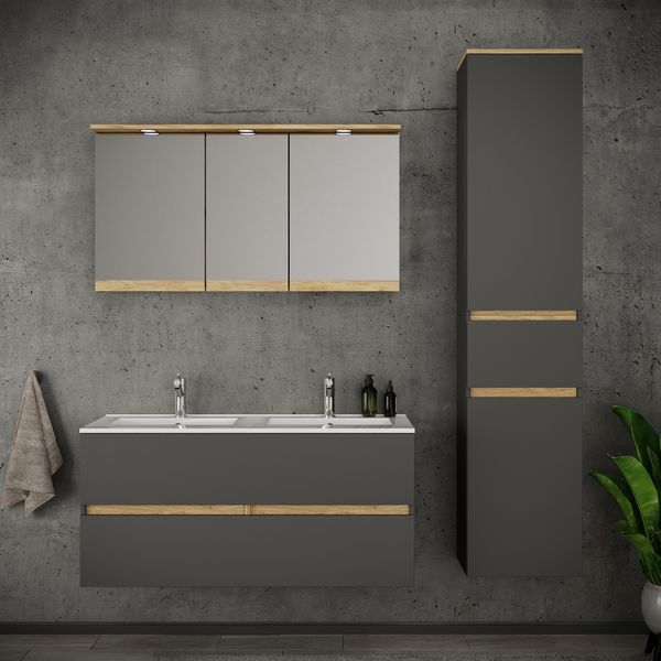 Produktbild: 4-tlg. Badm&ouml;bel-Set mit Waschbecken Cosila-I 111cm