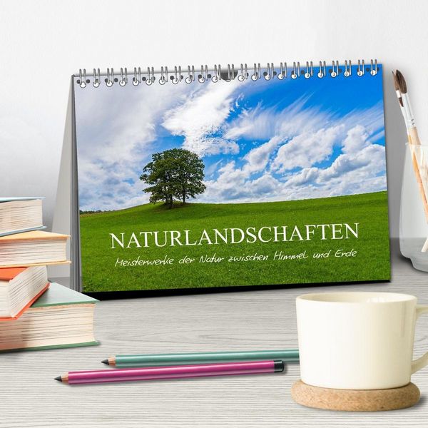 Produktbild: Naturlandschaften - Meisterwerke zwischen Himmel und Erde (Tischkalender 2027 DIN A5 quer), CALVENDO Monatskalender