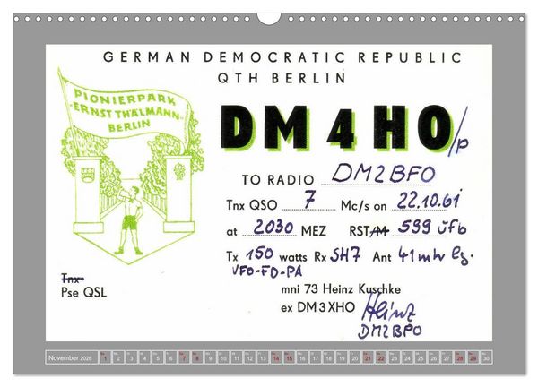 Produktbild: Amateurfunk in Ost-Berlin (Wandkalender 2026 DIN A3 quer), CALVENDO Monatskalender