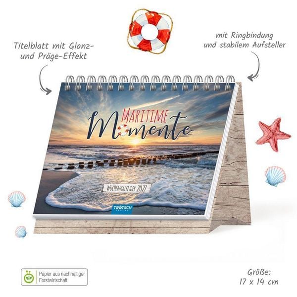 Produktbild: TR&Ouml;TSCH - Aufstellwochenkalender Maritime Momente 2027