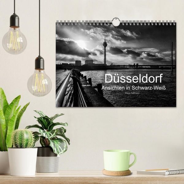 Produktbild: D&uuml;sseldorf Ansichten in Schwarz-Wei&szlig; (Wandkalender 2027 DIN A4 quer), CALVENDO Monatskalender