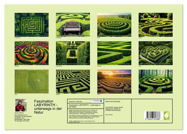 Produktbild: Faszination LABYRINTH - unterwegs in der Natur (Wandkalender 2026 DIN A3 quer), CALVENDO Monatskalender