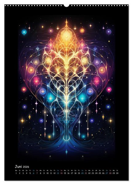 Produktbild: Fractale Mandalas (hochwertiger Premium Wandkalender 2026 DIN A2 hoch), Kunstdruck in Hochglanz