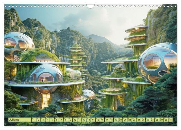 Produktbild: Futuristische moderne Behausungen (Wandkalender 2026 DIN A3 quer), CALVENDO Monatskalender