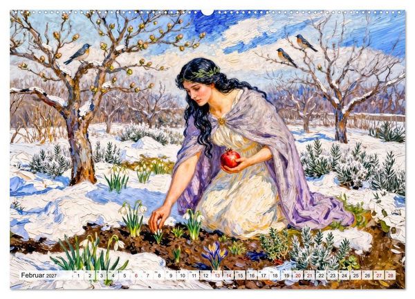 Produktbild: G&ouml;tter des Gartens - Zeus und die Kr&auml;fte der Natur (hochwertiger Premium Wandkalender 2027 DIN A2 quer), Kunstdruck in Hochglanz