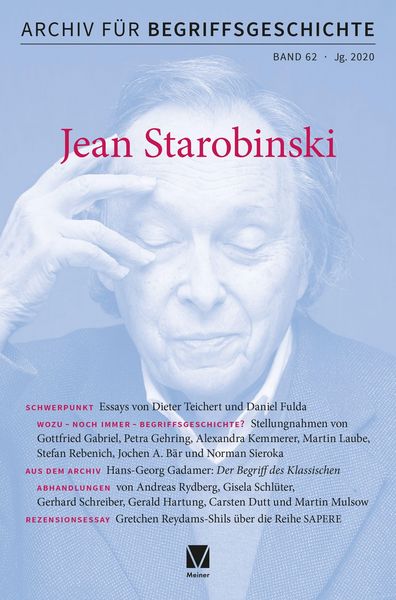 Produktbild: Archiv f&uuml;r Begriffsgeschichte. Band 62: Jean Starobinski