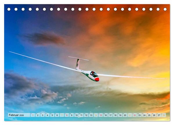 Produktbild: Segelflug, ein St&uuml;ck Freiheit (Tischkalender 2026 DIN A5 quer), CALVENDO Monatskalender