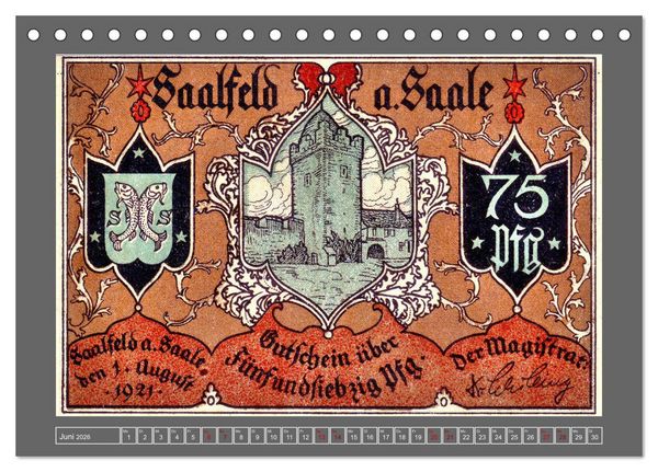 Produktbild: Gru&szlig; aus Saalfeld an der Saale (Tischkalender 2026 DIN A5 quer), CALVENDO Monatskalender