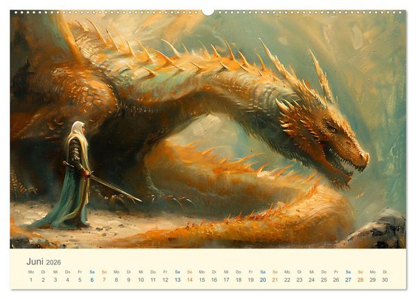 Produktbild: Helden der Weltliteratur (hochwertiger Premium Wandkalender 2026 DIN A2 quer), Kunstdruck in Hochglanz