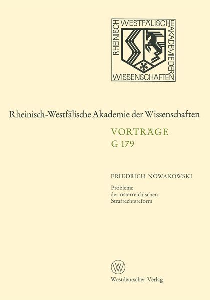 Produktbild: Probleme der &ouml;sterreichischen Strafrechtsreform