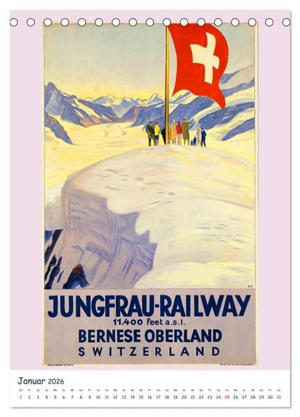 Produktbild: Schweizer Plakatkunst (Tischkalender 2026 DIN A5 hoch), CALVENDO Monatskalender