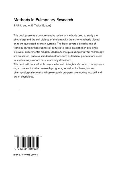 Produktbild: Methods in Pulmonary Research
