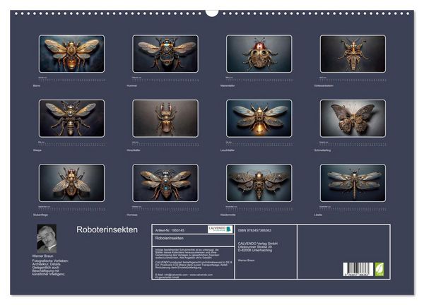 Produktbild: Roboterinsekten (Wandkalender 2026 DIN A2 quer), CALVENDO Monatskalender