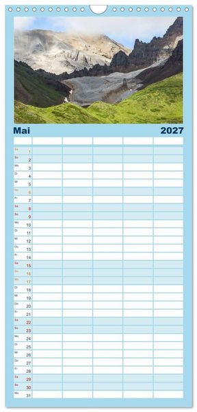 Produktbild: Familienplaner 2027 - Der Alaska Kalender mit 5 Spalten (Wandkalender, 21 x 45 cm) CALVENDO