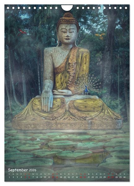 Produktbild: Kraft mit Buddha (Wandkalender 2026 DIN A4 hoch), CALVENDO Monatskalender