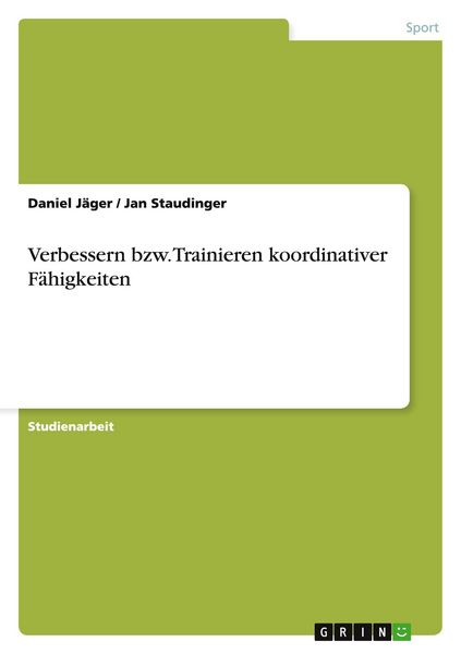 Produktbild: Verbessern bzw. Trainieren koordinativer F&auml;higkeiten