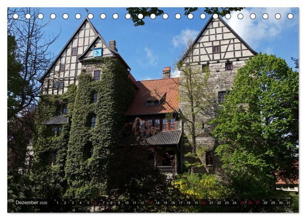 Produktbild: Wunderbares Th&uuml;ringen - Burgen (Tischkalender 2026 DIN A5 quer), CALVENDO Monatskalender