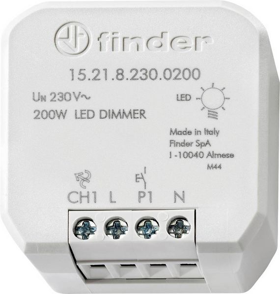 Finder 15.21.8.230.0200 Unterputz Dimmer Geeignet für Leuchtmittel: LED-Lampe Hellgrau