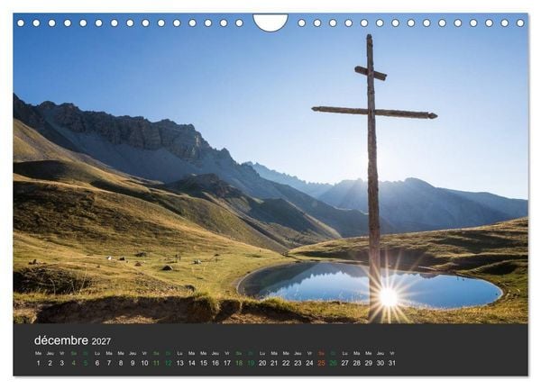 Produktbild: Lacs de montagne. Miroir des cimes (Calendrier mural 2027 DIN A4 vertical), CALVENDO calendrier mensuel