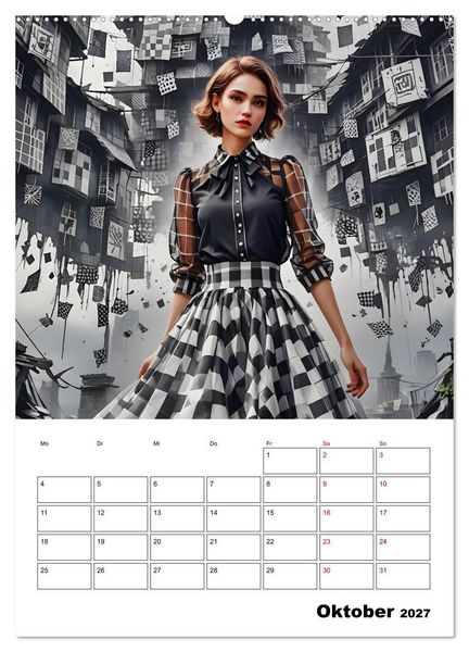 Produktbild: Schachspiel der Mode (hochwertiger Premium Wandkalender 2027 DIN A2 hoch), Kunstdruck in Hochglanz