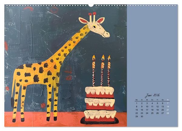 Produktbild: Wenn Tiere feiern (Wandkalender 2026 DIN A2 quer), CALVENDO Monatskalender