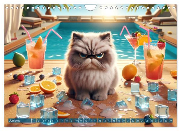 Produktbild: Katzenlaunen - Durch das Jahr mit Fluff und Grummeln (Wandkalender 2026 DIN A4 quer), CALVENDO Monatskalender