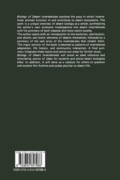 Produktbild: Biology of Desert Invertebrates
