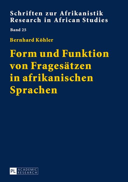 Produktbild: Form und Funktion von Frages&auml;tzen in afrikanischen Sprachen