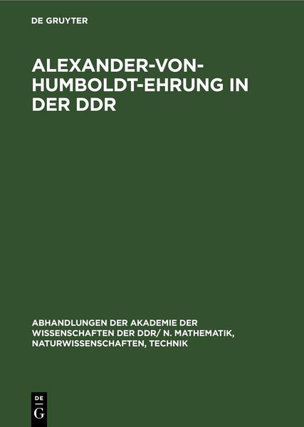 Produktbild: Alexander-von-Humboldt-Ehrung in der DDR