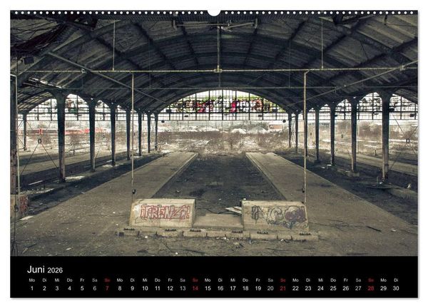 Produktbild: Verlassene Orte. Alter Postbahnhof Leipzig (hochwertiger Premium Wandkalender 2026 DIN A2 quer), Kunstdruck in Hochglanz