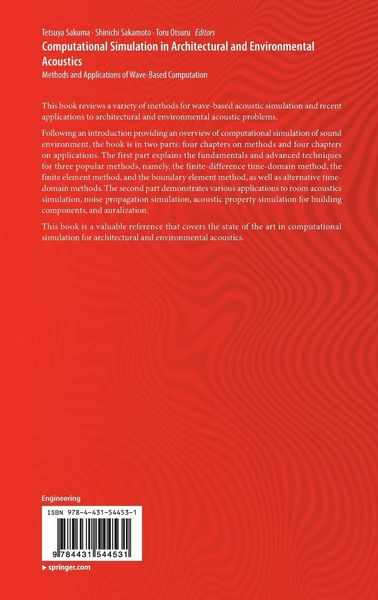 Produktbild: Computational Simulation in Architectural and Environmental Acoustics