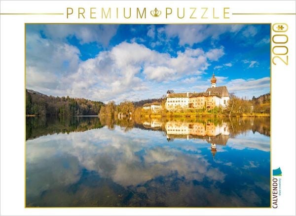 CALVENDO Puzzle Kloster im Spiegel | 2000 Teile Lege-Größe 90x67cm Foto-Puzzle für glückliche Stunden