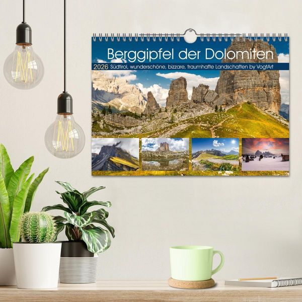 Produktbild: Berggipfel der Dolomiten (Wandkalender 2026 DIN A4 quer), CALVENDO Monatskalender