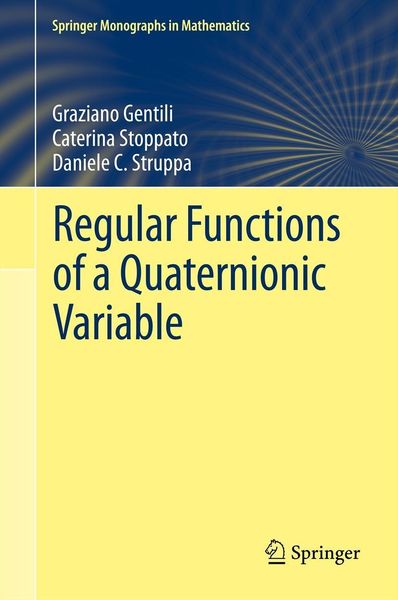 Produktbild: Regular Functions of a Quaternionic Variable