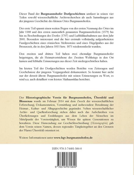 Produktbild: Burgmannshofer Dorfgeschichten