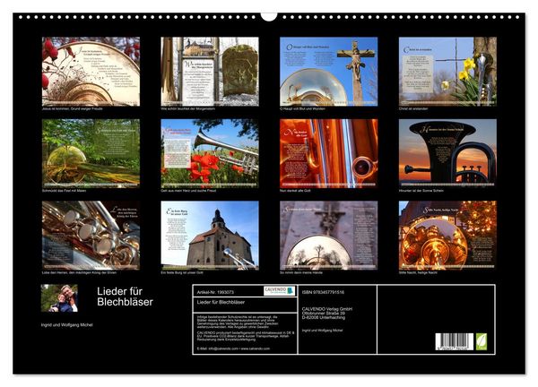Produktbild: Lieder f&uuml;r Blechbl&auml;ser (Wandkalender 2026 DIN A2 quer), CALVENDO Monatskalender