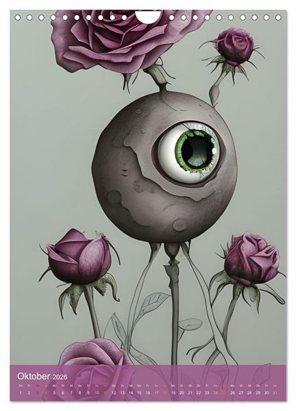 Produktbild: Rosige Aussichten - Diese Blumen beobachten dich auf Schritt und Tritt (Wandkalender 2026 DIN A4 hoch), CALVENDO Monatskalender
