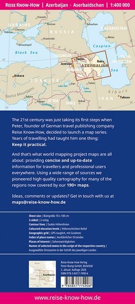 Produktbild: Reise Know-How Landkarte Aserbaidschan | Azerbaijan (1:400.000)