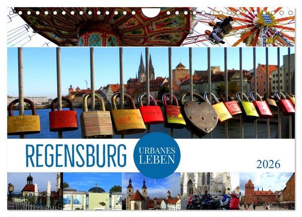 Produktbild: REGENSBURG - urbanes Leben (Wandkalender 2026 DIN A4 quer), CALVENDO Monatskalender