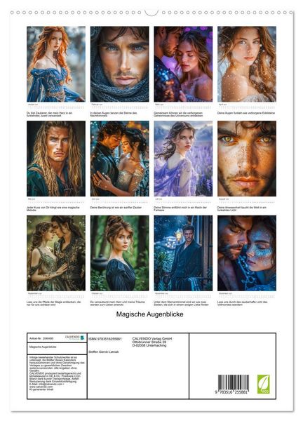 Produktbild: Magische Augenblicke (hochwertiger Premium Wandkalender 2026 DIN A2 hoch), Kunstdruck in Hochglanz