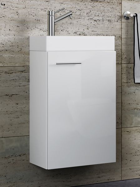 Produktbild: 2-tlg. G&auml;ste WC Waschplatz Waschtisch schmal Slito