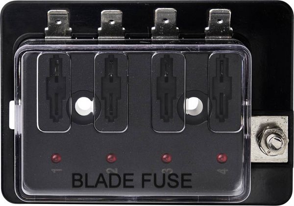 Produktbild: TRU COMPONENTS TC-9070396 TC-9070396 KFZ-Sicherungshalter mit Statusanzeige Passend f&uuml;r (Sicherungen) Flachsicherung Standard 30 A 32 V/DC 1 St.