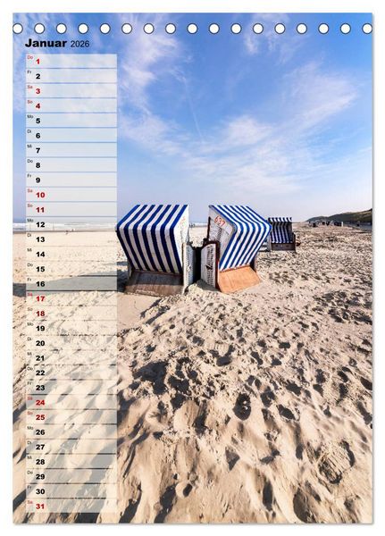 Produktbild: An der See Geburtstagsplaner (Tischkalender 2026 DIN A5 hoch), CALVENDO Monatskalender