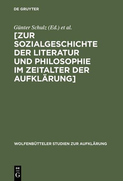Produktbild: Zur Sozialgeschichte der Literatur und Philosophie im Zeitalter der Aufkl&auml;rung