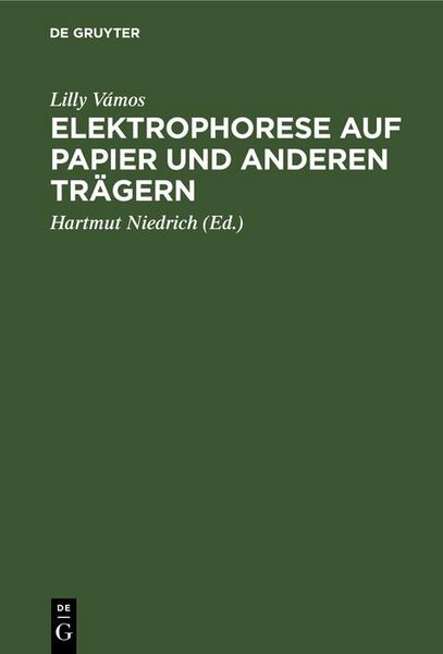 Produktbild: Elektrophorese auf Papier und anderen Tr&auml;gern