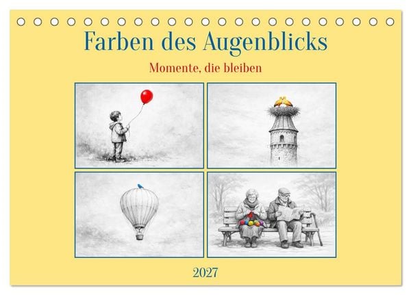 Produktbild: Farben des Augenblicks - Momente, die bleiben (Tischkalender 2027 DIN A5 quer), CALVENDO Monatskalender