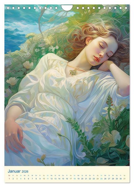 Produktbild: Feminine Romantik &ndash; Impressionistische Bilder (Wandkalender 2026 DIN A4 hoch), CALVENDO Monatskalender