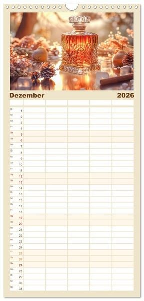 Produktbild: Familienplaner 2026 - Spirit of Whisky mit 5 Spalten (Wandkalender, 21 x 45 cm) CALVENDO