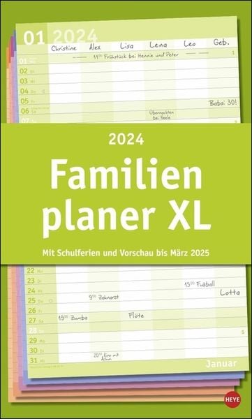 Basic Familienplaner XL 2024 . Kalender | Orell Füssli